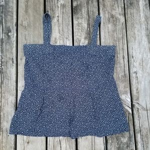 Women's Gap navy blue and white tunic tank top